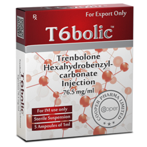 Trembolona — Cooper Pharma T6bolic Trenbolona Hexahydrobenzyl-carbonate Injection 76.5mg/ml 5 Ampolas 1ml