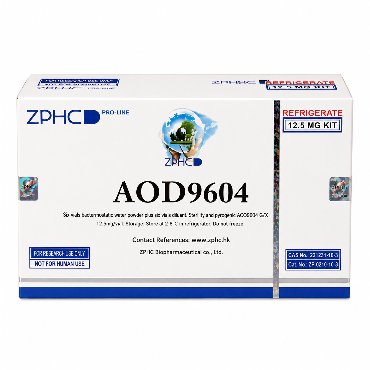 AOD9604 — ZPHC AOD-9604 kit 12,5mg 5 ampola