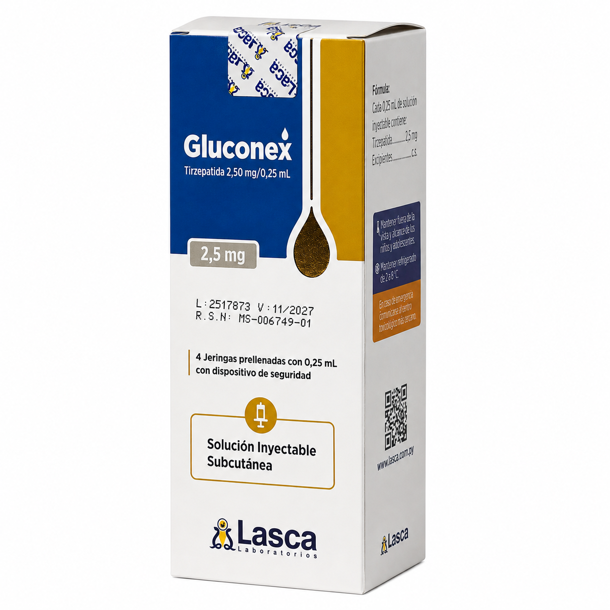 Tirzepatida — Gluconex 2,5mg 4 seringas