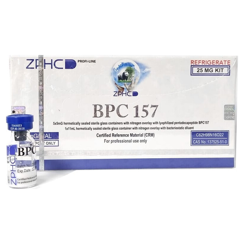 ZPHC BPC-157 25 mg 5 frascos × 5 mg